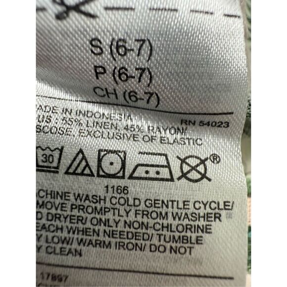 Old Navy Girls Sleeveless Linen-Blend Jumpsuit Floral Print Size S 6/7 Pink - Picture 10 of 11